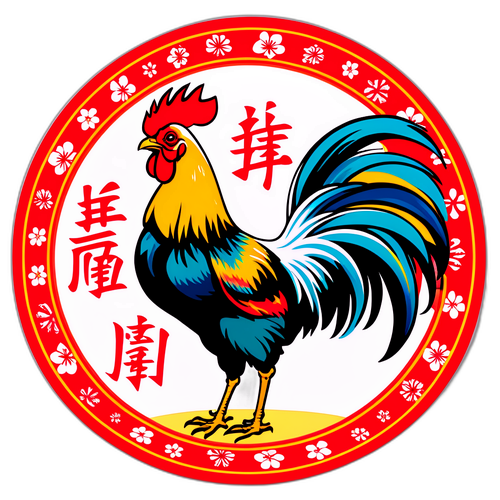 迎接新年的公鸡