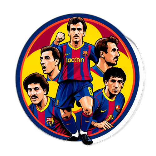 Kubuni sticker yenye muonekano wa hisia za Barcelona wa zamani