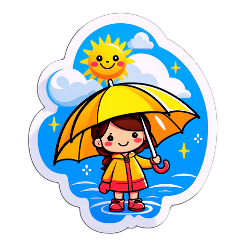 Sticker jucăuș cu vreme