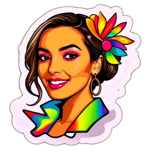 Sticker Vibrante de Celebración