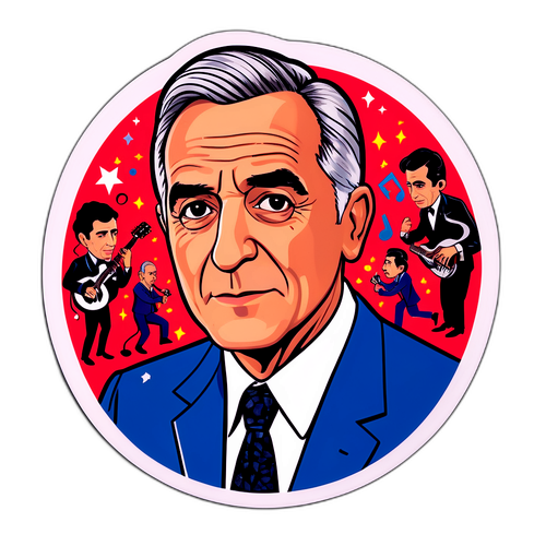 Ilustración de Robertito Funes en una escena famosa de un programa de televisión