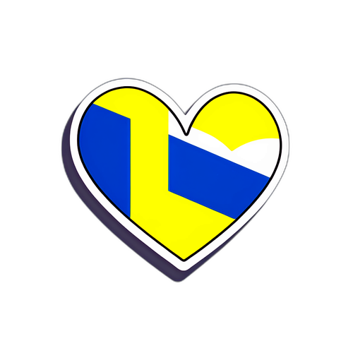 Podpora Ukrajině: Srdce s vlajkou