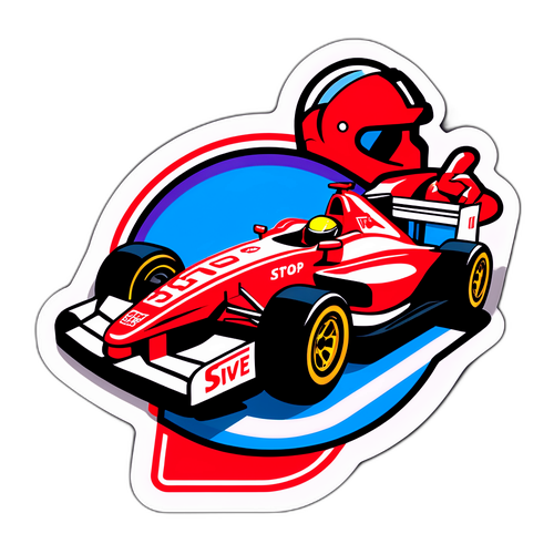 Hız ve Heyecan: Yarış Arabası ve Pit Stop Sticker'ı