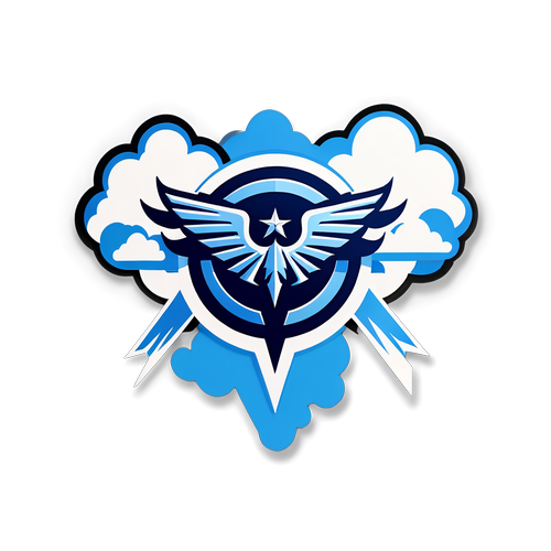 Unleash the Power: Titans Rising with an Epic Logo from the Clouds!