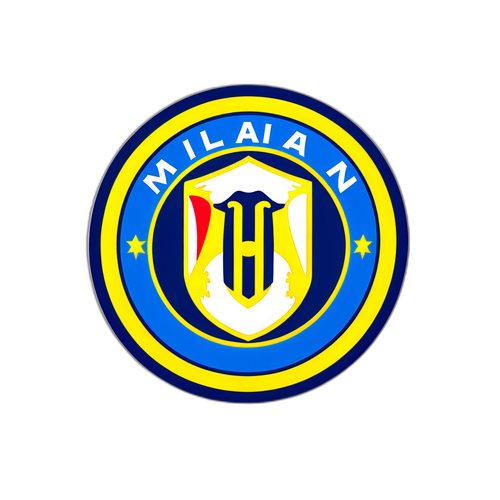 Ansprechender Aufkleber für Inter Mailand, der die Stadt Mailand repräsentiert