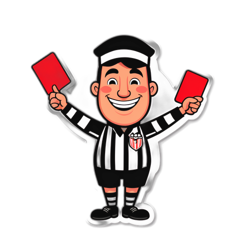 Adesivo di un arbitro cartone affascinante