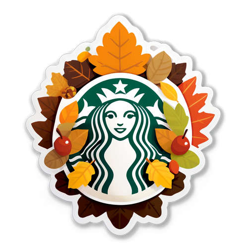 Thanksgiving Starbucks Cup Sticker