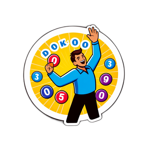 Autocollant de loterie avec un jackpot énorme