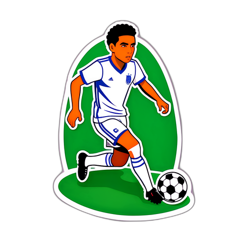 Diseño de un jugador de fútbol en acción