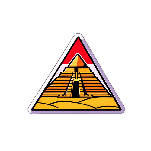 Sticker yenye maana ya urithi wa Cape Verde na Piramidi za Misri