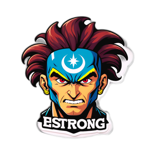 Експериментальна наклейка з обличчям Ермака