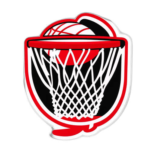 Exciting Cornell Basketball Hoop Sticker