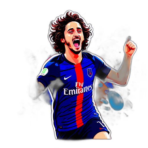 Autocollant d'Adrien Rabiot célébrant un but