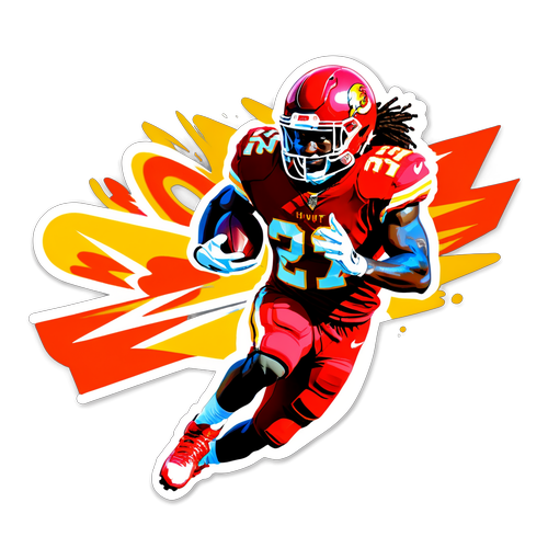 Unleash the Beast! Kareem Hunt's Epic Sticker: 'Hunt for Victory!' in Vibrant Colors!