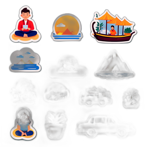 สติกเกอร์ส่งเสริมวัฒนธรรมการพักผ่อนในเดือนกุมภาพันธ์ที่ประเทศไทย