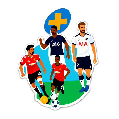 Adesivo Vibrante do Jogo Tottenham vs. Manchester United