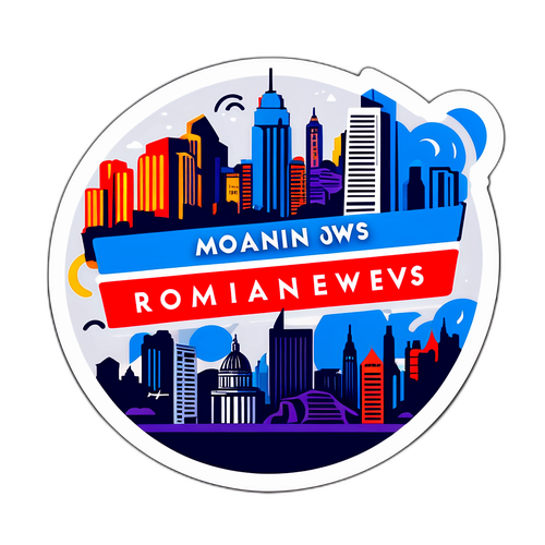 Adesivo Romanews con Skyline Cittadino