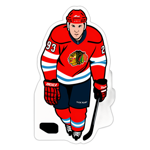 Samolepka Brad Tkachuk v hokejové výstroji
