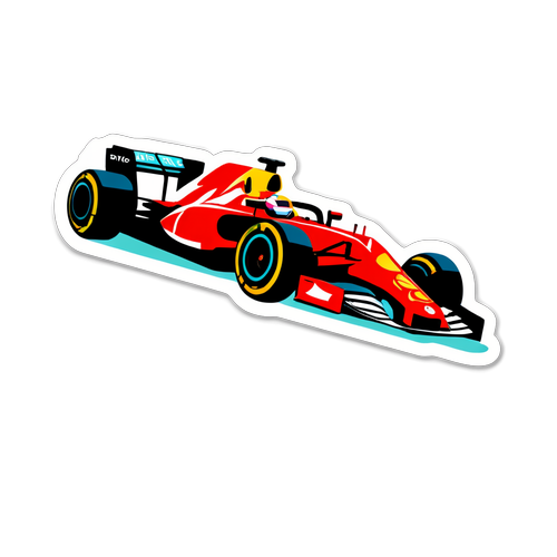 Geschwindigkeit und Nervenkitzel: Formel 1 Stickerdesign