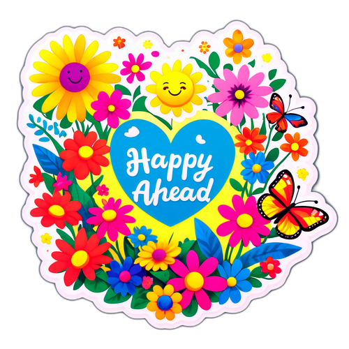 Stiker Ceria Merayakan Cuaca Cerah