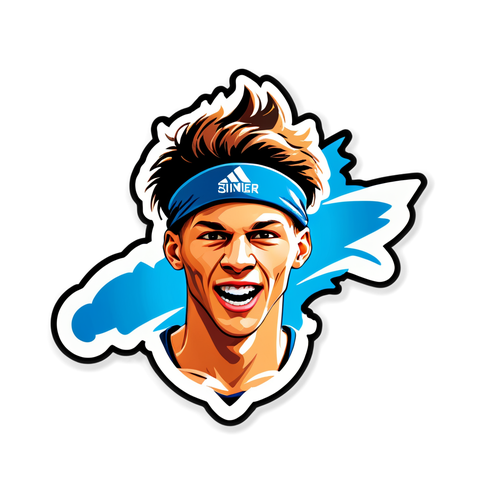 Motivationssticker mit Jannik Sinner