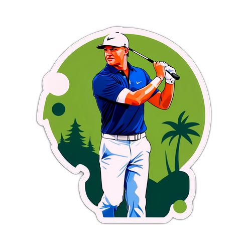 Analyserande Bryson DeChambeau Golfsticker