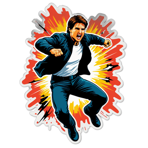 Actionfyldt scene med Tom Cruise