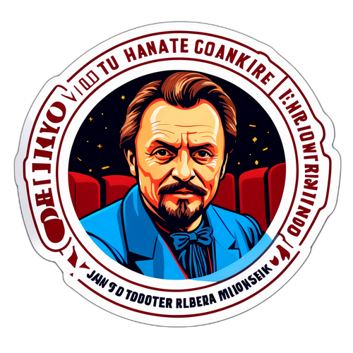 Sticker inspirovaný divadelním představením Jana Dolanského