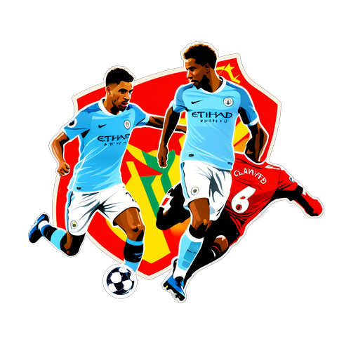 Man City vs Man United Clash Sticker