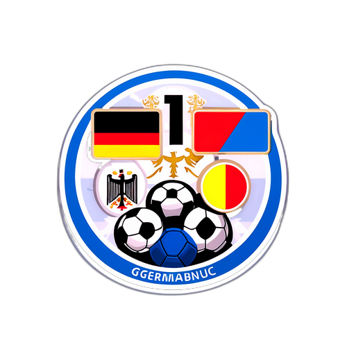 Sticker reprezentând meciul dintre Germania și Luxemburg