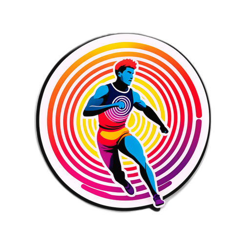 Αθλητής σε Δράση με Ζωντανά Χρώματα