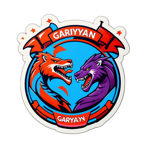 สติ๊กเกอร์แสดงการต่อสู้ระหว่างทีมในรัฐการิยัน