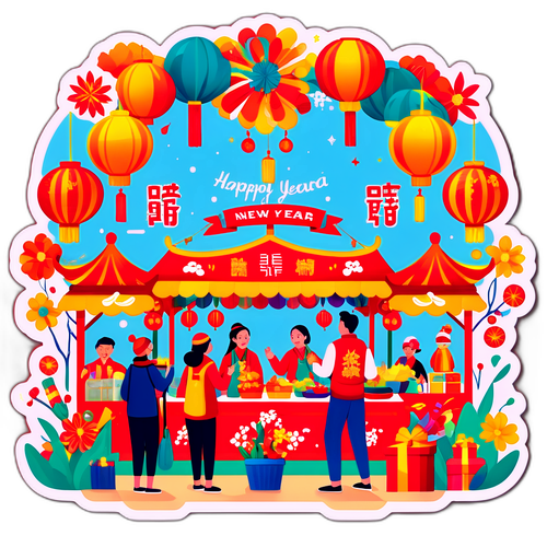 热闹的春节市场