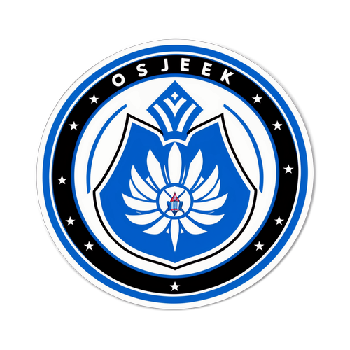 Aufkleber für das Spiel Osijek – Dinamo