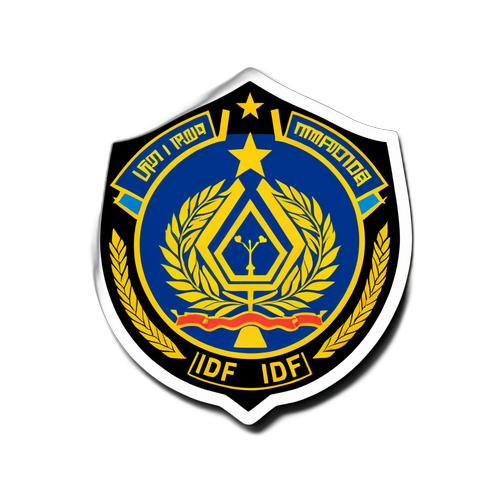 Stolt emblem av IDF på en militærpatch
