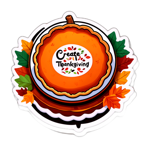 感恩節南瓜派貼紙