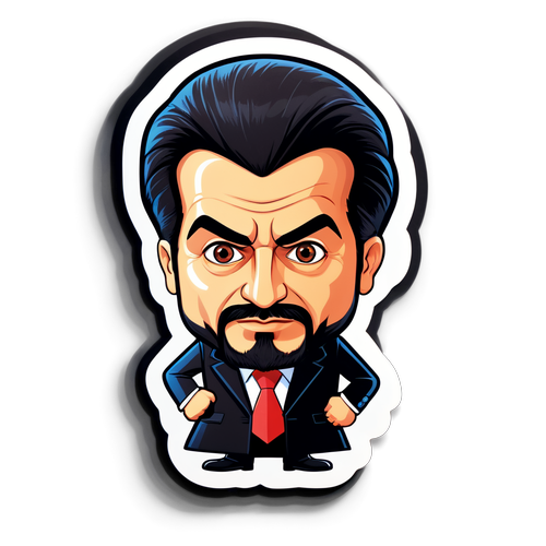 Mustafa Üstündağ Karikatürü Sticker