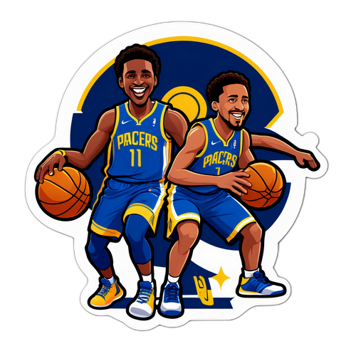 Stiker Merayakan Rivalitas Pacers vs Warriors