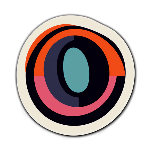 Minimalist 'O' Harfi Sticker
