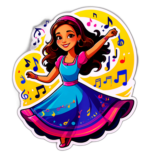 Dansul lui Mara Banica cu note muzicale