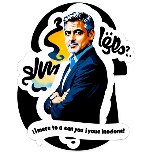 Inspirerande Elegans: George Clooney Stickern som Förändrar Ditt Perspektiv!