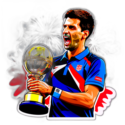 Vintage Sticker ni Novak Djokovic na Nagsasaya sa Championship