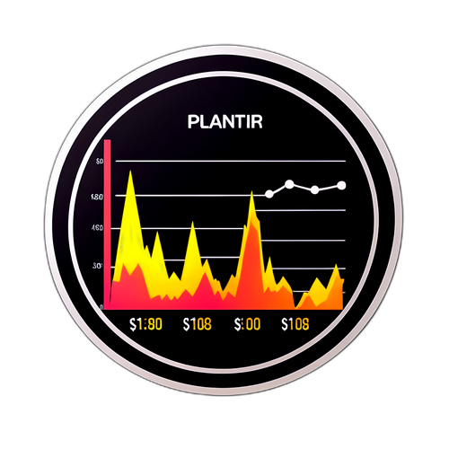 팔란티어 주가 차트 스티커 디자인