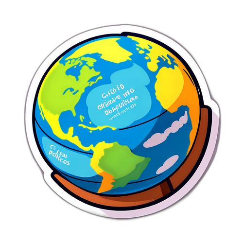 Kreativní design globu s podpisem Babiše