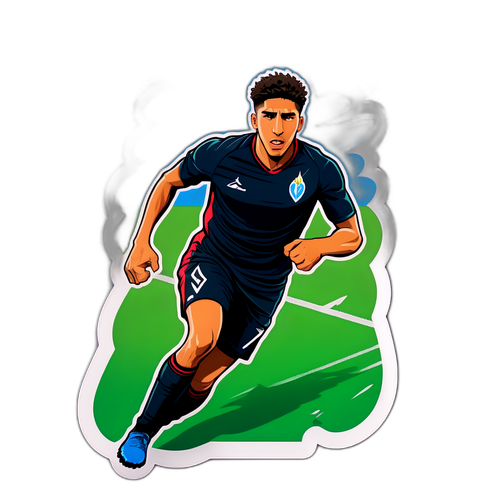 Hakimi in einem dramatischen Moment auf dem Spielfeld