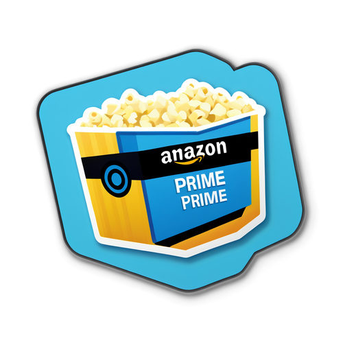 Amazon Prime Popcorn Box Sticker