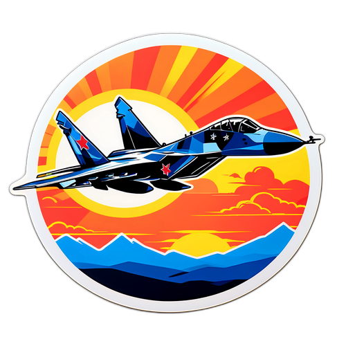 Сталевий птах на фоні захід сонця