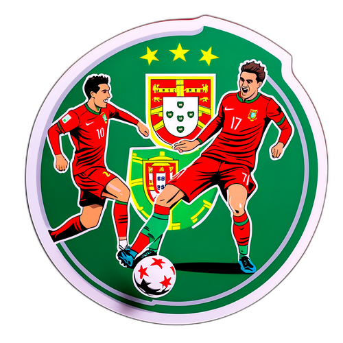 Ilustrasi Aksi Pemain FC Portugal Mencetak Gol