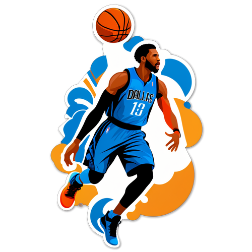 Shocking Basketball Skills: Capture the Mavericks' Spirit in This Dynamic Sticker!