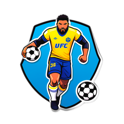 Sticker combinație UFC și fotbal